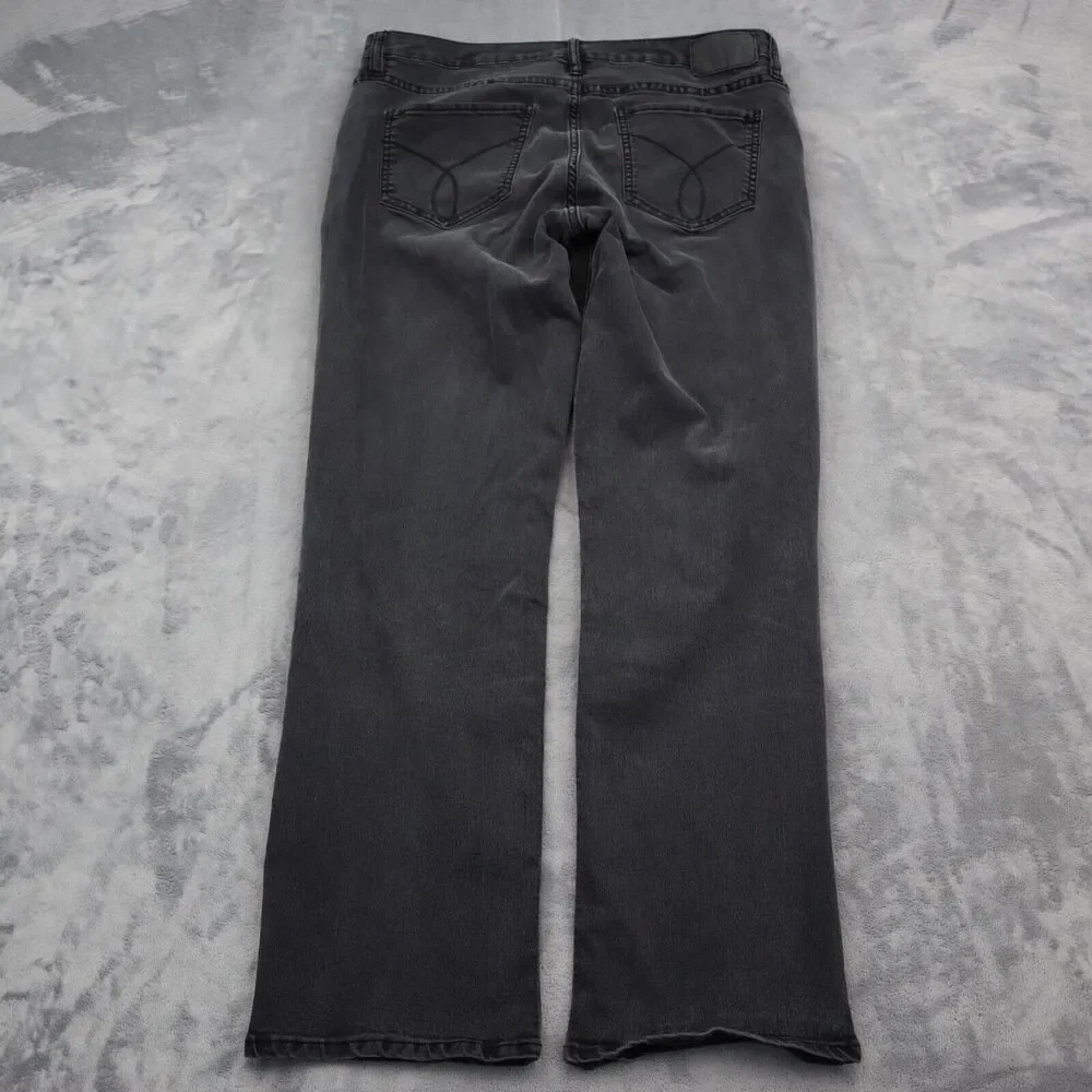 Calvin Klein Jeans Pants Mens 31 Black Mid Rise Flat Front Straight Leg Bottoms